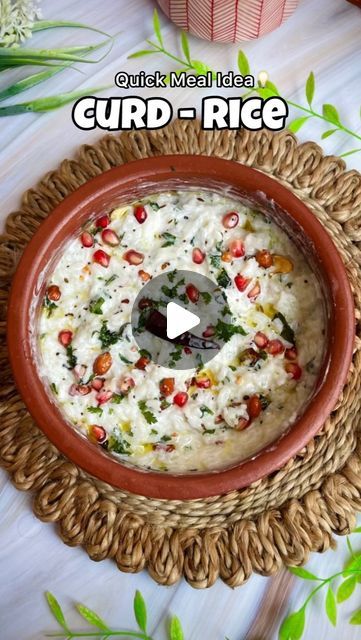 Curd Rice Recipe, Chickpea Lentil, Curd Rice, Desi Khana, Indian Rice Recipes, Breakfast Recipes Indian, Curd Recipe, Paratha Recipes, Veg Dishes