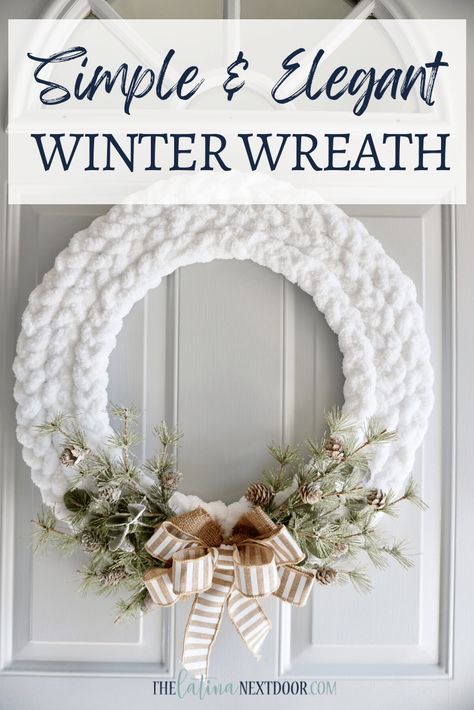 S Shape Wreath, Julkransar Diy, Winter Wreath Diy, Door Wreaths Diy, Diy Christmas Wreaths, Holiday Crafts Christmas, Christmas Wreaths Diy, Wreath Crafts, Winter Wreath