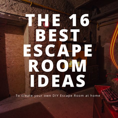 16 best Escape Room Ideas2 Create Your Own Escape Room For Adults, Home Made Escape Room, Escape Room For Large Group, Escape Room Videos, Build An Escape Room, Escape The Room Ideas For Adults, Online Escape Room, Classroom Escape Room Ideas, How To Make A Diy Escape Room