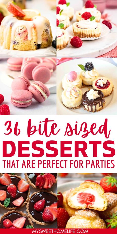 Mini desserts, maximum delight! Celebrate the charm of bite-sized desserts. They're perfect for a potluck or party. Small Sweet Treats Mini Desserts, Dessert Gifting Ideas, 40th Birthday Desserts Women, Sweet Party Appetizers, Brunch Dessert Ideas Party, Mini Cakes For Tea Party, Self Serve Desserts, Bridal Brunch Dessert Ideas, Sweet Appetizers For Party Desserts