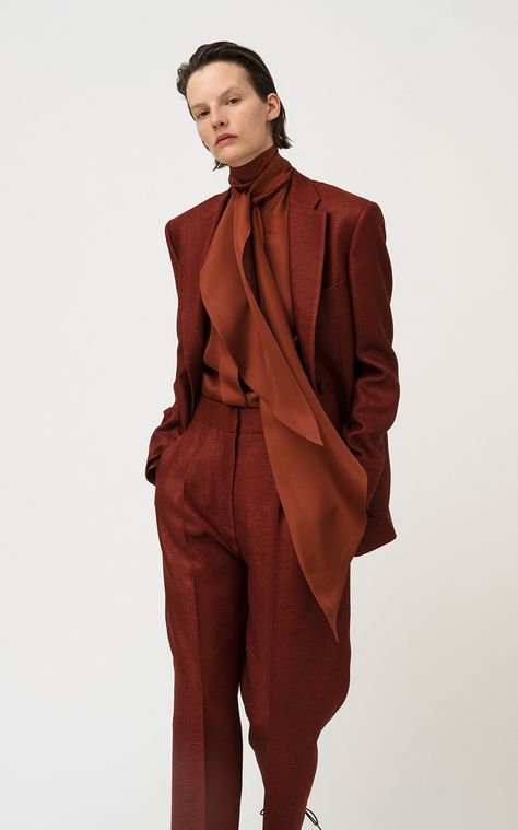 Brown Things, Winter Styling, Petar Petrov, Brown Suit, Resort 2020, Silk Jacket, Moda Vintage, Suit And Tie, Modest Dresses