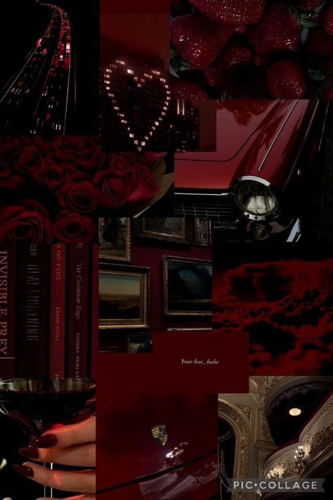 Red And Black Aesthetic Collage, Pretty Wallpapers Collage, Cute Red Background Aesthetic, Dark Colours Aesthetic, Dark Red Wallpaper Collage, Dark Red Astetic, Dark Colour Aesthetic, Dark Red Aesthetics, Dark Red Aesthetic Collage