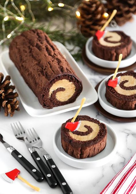 Chocolate Mocha Yule Log Cakes