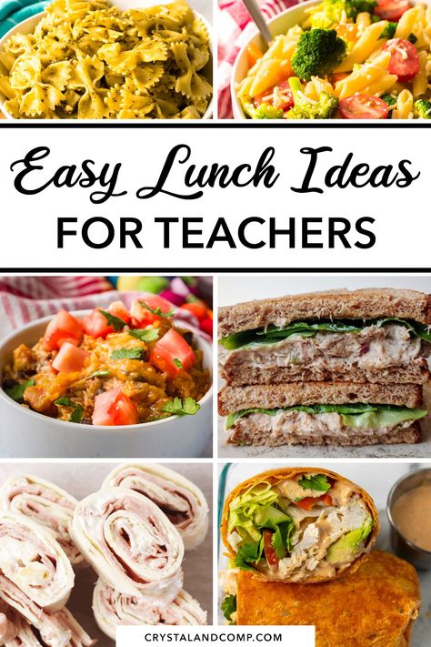 Make Ahead Lunch Ideas For Work, Easy Meals For Teachers, Lunch For Work Ideas Meal Planning, Easy Lunch Work Ideas, Easy Bring To Work Lunch, School Lunch For Teachers, Easy Lunch For Teachers, Quick Lunch For Work, Teacher Lunches Ideas