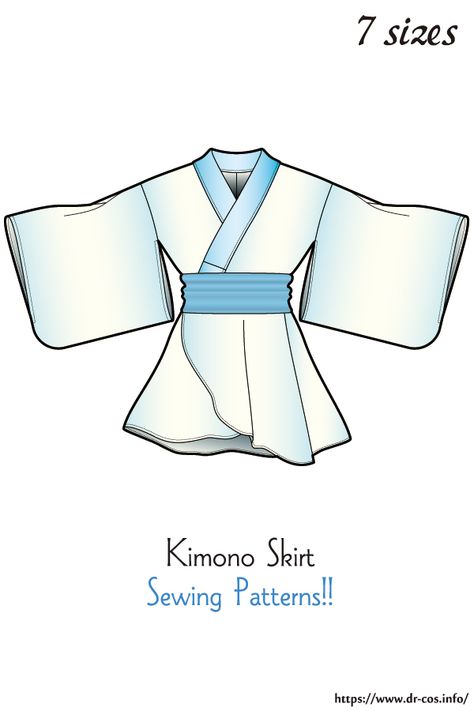 Sewing Japanese Clothes, Kimono Pattern Men, Japanese Clothes Patterns, Sew Kimono Pattern Easy Diy, Simple Kimono Pattern, Asian Sewing Patterns, Kimono Shirt Pattern, Kimono Robe Pattern Free Sewing, Free Kimono Sewing Pattern