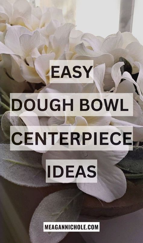 Are you in desperate need for some help with your dough bowl centerpiece? Or maybe you just need some dough bowl filler ideas?? We have everything you need! This list includes farmhouse dough bowl ideas too! Visit MeaganNichole.com for some serious dough bowl centerpiece inspiration! Dough Bowl Filler Ideas For Fall, Decorating A Dough Bowl Centerpieces, Decorated Dough Bowls Centerpieces, Wood Bowl Decor Ideas, Round Dough Bowl Decor, Wooden Bowl Decor Ideas Rustic, Large Dough Bowl Centerpiece, Decorative Dough Bowl Ideas, Decorative Bowl Ideas