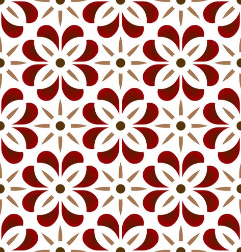 Tile Design Pattern, Small Business Packaging Ideas, Flower Tile, Floral Tiles, Silhouette Stencil, Vintage Tile, Pink Floral Pattern, Tile Pattern, Seamless Pattern Vector