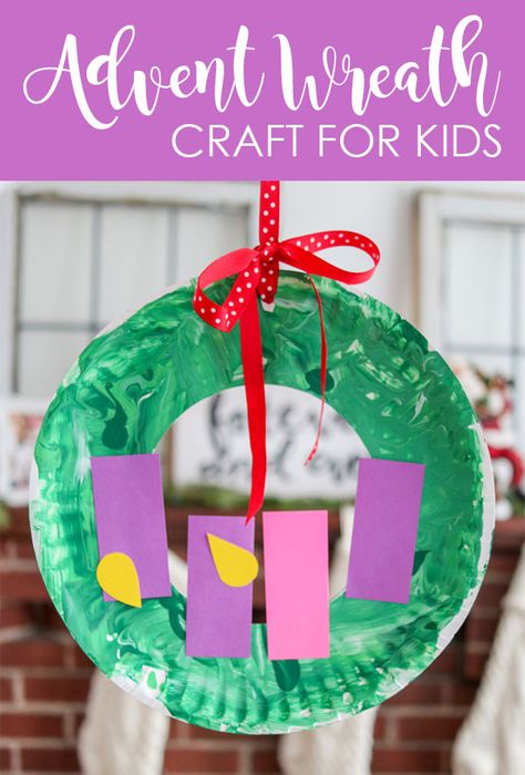 Paper Plate Advent Wreath Craft for Children and Toddlers Kids Advent Wreath, Advent Wreath Craft, Craft For Children, Advent Wreath Diy, Advent Crafts, Advent Activities, Christmas Crafts For Toddlers, Preschool Christmas Crafts, Advent For Kids