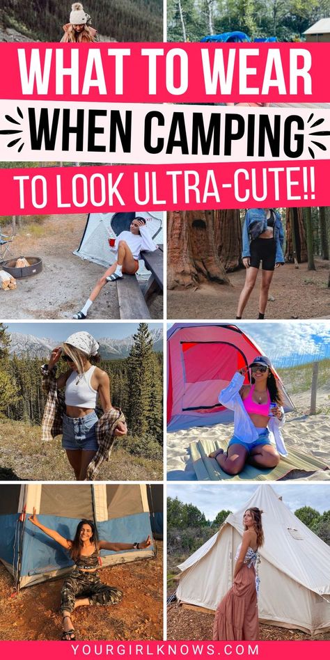 Camping is a great way to get outside and enjoy the fresh air. But what should you wear? Check out this guide for everything from clothes to accessories, plus tips on how to stay comfortable while camping. Camping Summer Outfits, Spring Camping Outfits, Camping Outfits Aesthetic, Camping Outfits Fall, Clothes For Camping, Camping Outfit Ideas, What To Wear Camping, Camping Outfits Winter, Summer Camping Aesthetic