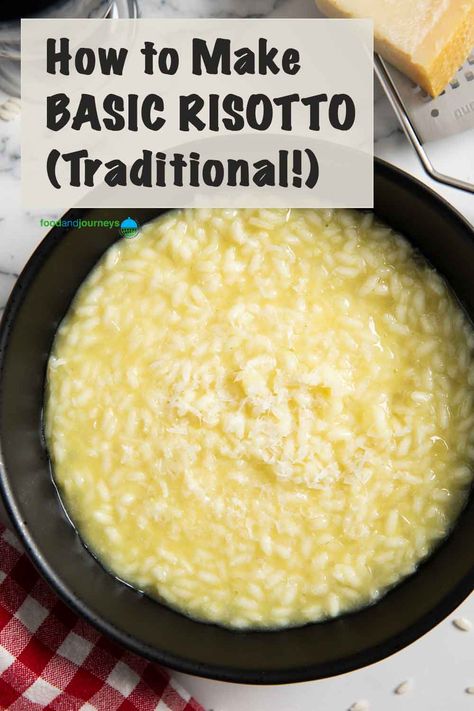 Pioneer Woman Risotto, Authentic Italian Risotto Recipes, Plain Risotto Recipes, How To Make A Rissoto, Classic Risotto Recipes, Homemade Risotto Recipes, Recipe For Risotto, Healthy Risotto Recipes Clean Eating, How To Cook Risotto