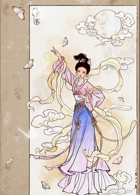 A Dream Of Splendor, Chinese Culture Art, Chinese Drawings, Ancient Drawings, Chinese Folk Art, Korean Painting, Chinese Art Painting, Ancient Chinese Art, Japanese Drawings