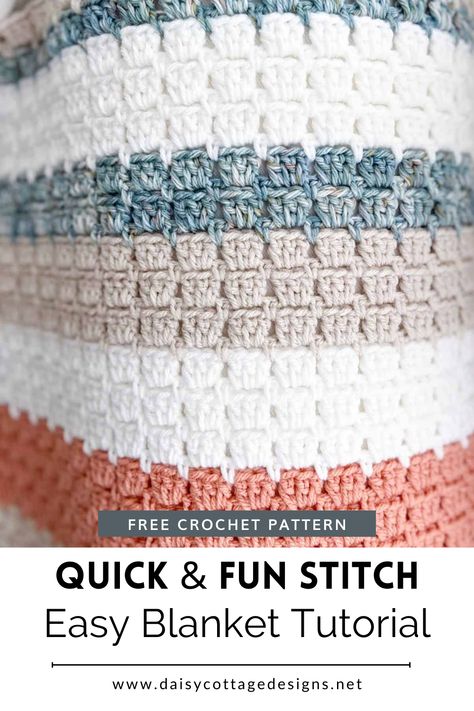 Unlock the secret to creating exquisite, cozy blankets with this easy-to-follow Block Stitch Blanket Tutorial (Easy Crochet Pattern!). This step-by-step guide takes you from the start of your crochet journey to the end result, with expert tips and a free pattern included! Don't wait any longer to master this timeless crochet technique. Modern Granny Blanket, Star Stitch Crochet Blanket Free Pattern, Block Crochet Stitch, Best Blanket Crochet Stitch, Fastest Crochet Blanket Pattern, Quick Crochet Afghan Patterns Free, Crochet 3 Color Blanket, Yarn Bee Soft Secret Crochet Patterns, No Hole Crochet Blanket Patterns