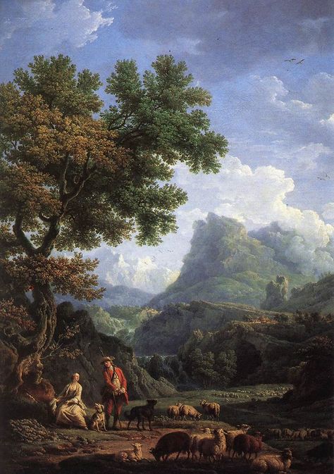 Claude Joseph Vernet, 18th Century Landscape, Rural Scenes, The Alps, Oil Painting Reproductions, Art Event, Landscape Artist, Painting Reproductions, Avignon