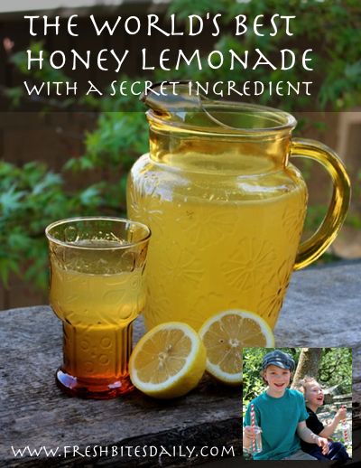 Lemonade Recipe With Honey, Lemonade With Honey, Big Batch Lemonade, Honey Lemonade Recipe, Homemade Lemonade With Honey, Honey Beverage Recipes, Real Lemon Lemonade Recipe, Lemonade Recipe For One, Making Lemonade Out Of Lemons