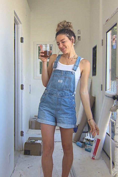 Shop Vintage Women's Shortalls and other curated products on LTK, the easiest way to shop everything from your favorite creators. Denim Shortalls Outfit, 90s Summer Outfits Aesthetic Vintage, Short Overalls Outfit 90s, Short Overalls Outfit Aesthetic, Short Overalls Outfit Fall, Dangri Outfit, Overall Shorts Outfit Fall, Shortalls Outfit Summer, Style Short Overalls