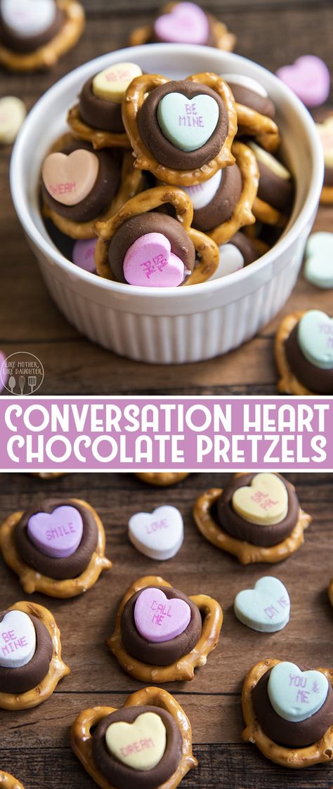 Cute Treats, Heart Chocolate, The Slow Roasted Italian, Like Mother Like Daughter, Mini Pretzels, Best Casseroles, Conversation Heart, Chocolate Pretzels, Valentine Chocolate