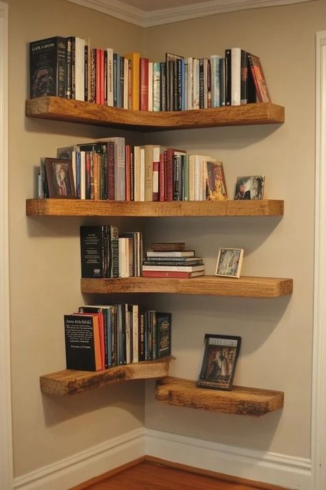 "Elevate your decor with minimalist Floating Bookshelves! 📚🛠️ Perfect for making small spaces feel open and organized. 🌟✨ #DIYBookshelves #StorageSolutions #MinimalistDecor" Small Bookshelf Ideas Bedrooms, Bookshelf Ideas Bedroom, Small Bookshelf Ideas, Small Bookshelves, Bookshelves For Small Spaces, Minimalist Bookshelves, Wall Shelves Bedroom, Floating Bookshelf, Floating Bookshelves