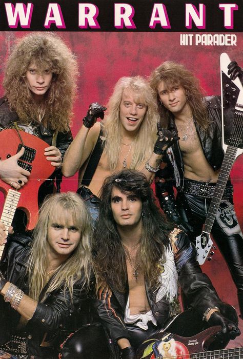 80's Hard Rock & Metal 80s Hair Men, Warrant Band, 80s Rock Fashion, Jani Lane, 80s Metal Bands, Big Hair Bands, 80s Hair Metal, 80s Heavy Metal, Glam Rock Bands