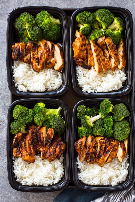 Steam Broccoli, Meal Prep Lunch Box, Pasti Fit, Clean Meal Prep, Healthy Lunch Meal Prep, Clean Eating For Beginners, Resep Diet, Clean Eating Dinner, Makanan Diet