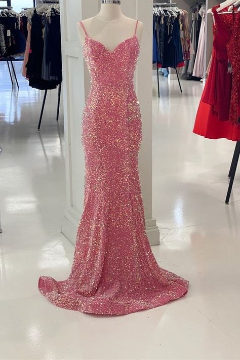 Glitter Pink Velvet Sweetheart Mermaid Long Formal Dress Formal Prom Dresses Long, Long Formal Dress, Wedding Dresses With Flowers, Pink Prom Dress, Wedding Flower Girl Dresses, Prom Dresses Modest, Pink Prom, Prom Dress Inspiration, Pretty Prom Dresses