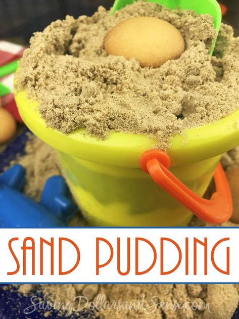 Sand Bucket Dessert Pudding Recipe, Sand Bucket Pudding Dessert, Sand Bucket Dessert, Sand Recipe Dessert, Sand Cake Recipe, Sand Pudding Dessert, Pudding Salads, Sand Dessert, Sand Pudding