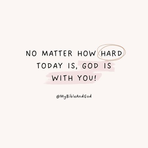 A little reminder, words of comfort and strength. No matter the challenges you’re facing, you are not alone; God is with you! Life throws curveballs, and we all experience hardship. The Bible acknowledges this reality in Ecclesiastes 4:8: “Better two than one, because they have a good reward for their work.” The good news is that God is always with us, even during struggles. Deuteronomy 31:6: “Be strong and courageous. Do not be frightened, and do not be dismayed, for the Lord your God is ... Gods Got This Quotes Strength, Gods Motivational Quotes, The Lord Is With You, Word Of Encouragement Bible Verse, Motivational Quotes Positive God, God Is With You Quotes, Gods Strength Quotes, Christian Bible Quotes Inspirational, God Encouragement Quotes