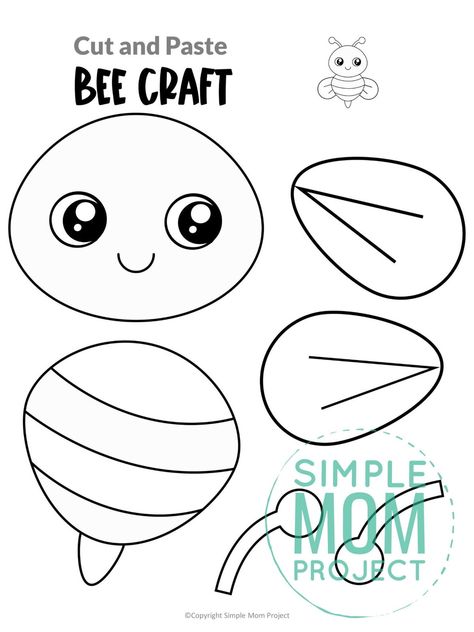 Bee A Good Friend Craft, B For Bee Craft, Bee Craft For Kindergarten, B Is For Bee Craft, Toddler Bee Craft, Make A Bee Craft, Free Printable Bees, Printable Bee Template, Preschool Bumble Bee Craft