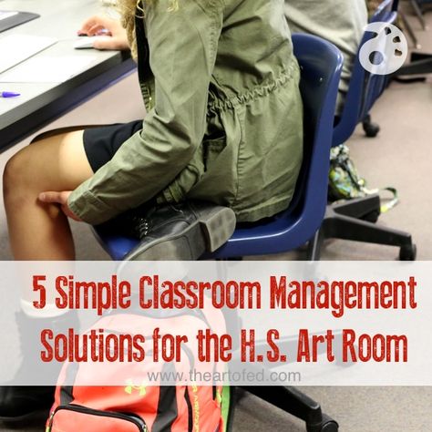 5 Simple Classroom Management Solutions for the H.S. Art Room - The Art of Education University High School Art Room, Art Classroom Organization, Simple Classroom, Art Classroom Management, High School Art Lessons, High School Art Projects, High School Classroom, Class Management, Class Room