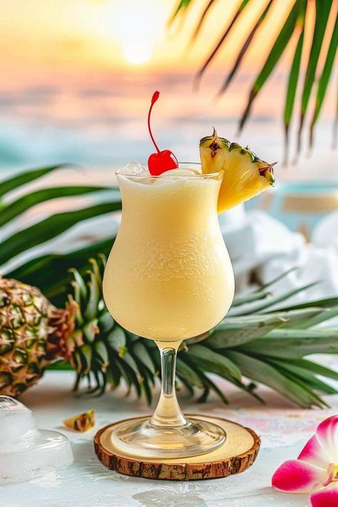 Tropical Bliss Pina Colada Pins Colada Recipe, Frozen Pina Colada Recipe, Pins Colada, Raspberry Juice, Frozen Pina Colada, Rum Drinks Recipes, Coco Lopez, Cream Of Coconut, Pina Colada Smoothie