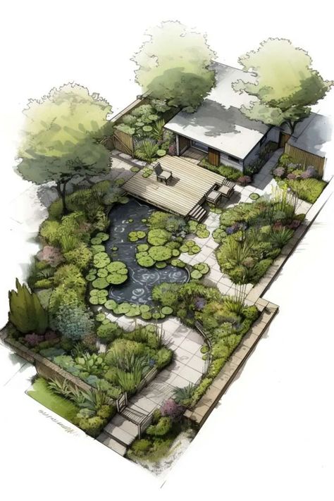 Discover the transformative power of professional landscaping with our latest blog post. Learn why hiring a landscape designer can elevate your outdoor space, from stunning garden layouts to custom features. #LandscapeDesign #OutdoorTransformation #HireAProfessional Japanese Garden Concept Art, Zen Garden Design Small, Revit Rendering, Landscape Representation, Landscape Design Drawings, Landscape Architecture Drawing, Landscape Inspiration, Desain Lanskap, Architecture Design Sketch