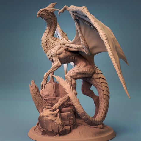 Juvenile White Dragon | Fantasy Miniature | Dungeons and Dragons | DND | Warhammer | Tabletop Game | RPG | Pathfinder| Lord of the Print Chromatic Dragon, Dragon Medieval, Miniature Building, Dragon Miniatures, D&d Miniatures, Dnd Miniatures, White Dragon, Miniature Figures, Fantasy Miniatures