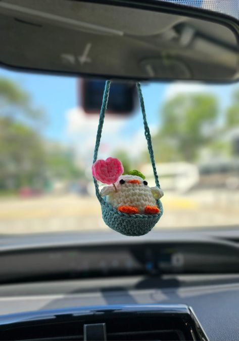 Car Hanger Crochet Chick Patterns FREE Crochet Rearview Mirror Hanger, Crochet Air Freshener Holder, Free Crochet Car Decor Patterns, Free Crochet Patterns Car Accessories, Crochet Rear View Mirror Pattern, Hanging Crochet Car Decor, Crochet Car Hanging Pattern, Crochet Locker Decorations, Crochet Mirror Hanging Free Pattern