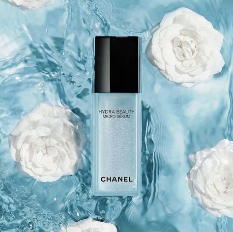 A daily essential, Hydra Beauty Micro Serum! Skin is immediately replenished & glowing Chanel Hydra Beauty, White Camellia, Pure Form, Perfume Bottles, Serum, Nail Polish, Chanel, Pure Products, Skin