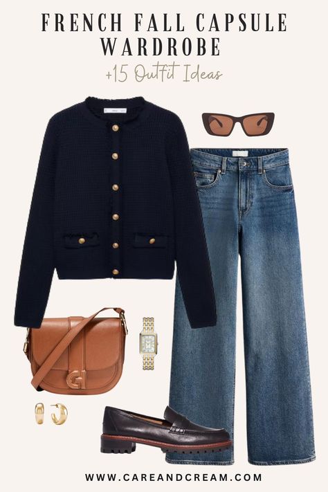 French Fall Capsule Wardrobe Essentials +15 Outfit Ideas Classy Fall Dress, The Minimalist Wardrobe, Classy Outfits For Fall, Classic Outfit Ideas For Women, French Street Style Fall, French Fall Fashion Parisian Chic, French Clothes Style, Mid Size Middle Age Fashion, French Autumn Outfit