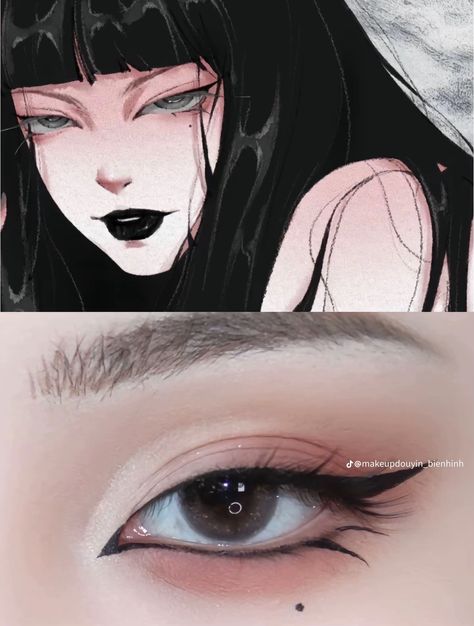 Doying Make, Anime Eye Makeup, Makeup Drawing, Ethereal Makeup, Eye Makeup Designs, Dope Makeup, Edgy Makeup, Creative Eye Makeup, Asian Eye Makeup