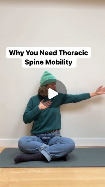 Yoga + Mobility on Instagram: "Did you know that your lower back and even neck pain could be because your thoracic spine needs more mobility? Of course, I’m not diagnosing or making assumptions about anyone over the internet, but it’s pretty safe to say that working on thoracic mobility can be hugely impactful.  What can happen when we don’t have enough thoracic spine mobility-in the infinite wisdom of our amazing bodies- our lower back and/or neck will jump in and try to help out.  That’s great that the low back and neck want to do the movement of the thoracic spine… but it’s not their job and they can get pretty tired from that extra work and end up feeling painful.   The fix?  Mobilize your thoracic spine! Move it more often in all sorts of wonderful ways and when you do, not only your Spine Mobility Yoga, Neck Mobility Stretches, Yoga For Thoracic Spine, Thoracic Mobility Exercises, Thoracic Spine Stretches, Yoga For Spine, Yoga Spine, Thoracic Mobility, Yoga Mobility