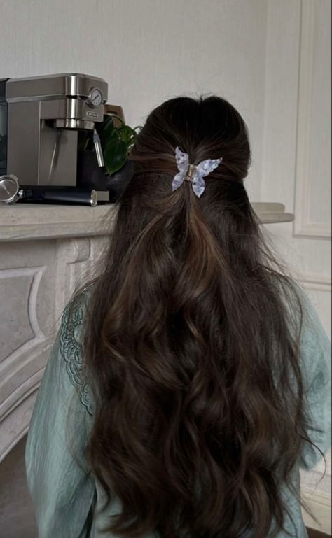 Long Dark Hair, Dark Hair, The Back, Long Hair, A Woman, Hairstyles, Coffee, Hair