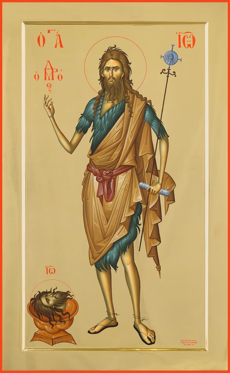 Saint John The Baptist Icon, Orthodox Art, Saint John The Baptist, Byzantine Mosaic, Eastern Orthodox Church, Orthodox Christian Icons, Eastern Orthodox, Byzantine Art, Art Hobbies