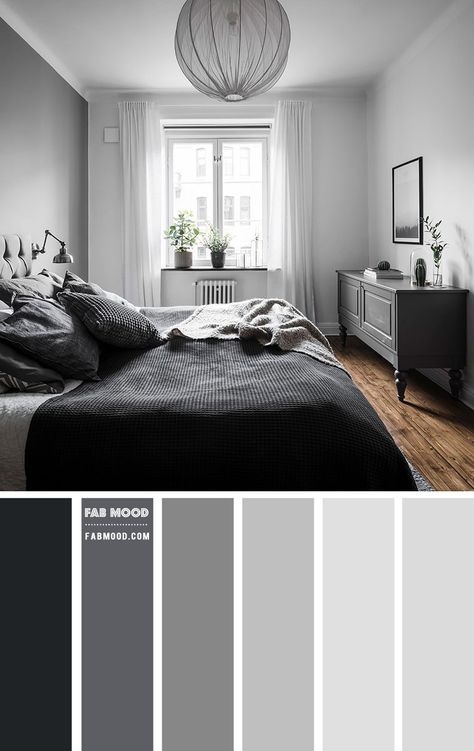 Bedroom Archives - Fabmood | Wedding Colors, Wedding Themes, Wedding color palettes Warna Bilik Tidur, Bilik Tidur Minimalis, Bilik Tidur Kecil, Idea Bilik Tidur, Bedroom Inspiration Grey, Grey Colour Scheme Bedroom, Grey Bedroom Colors, Bedroom Color Scheme, Black And Grey Bedroom