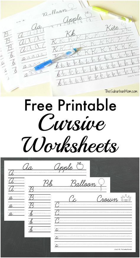 Free Printable Cursive Worksheets Free Cursive Worksheets, Cursive Worksheets, Free Writing Prompts, Planning School, Teaching Cursive, Cursive Practice, Homeschool Writing, Education Positive, Cursive Handwriting