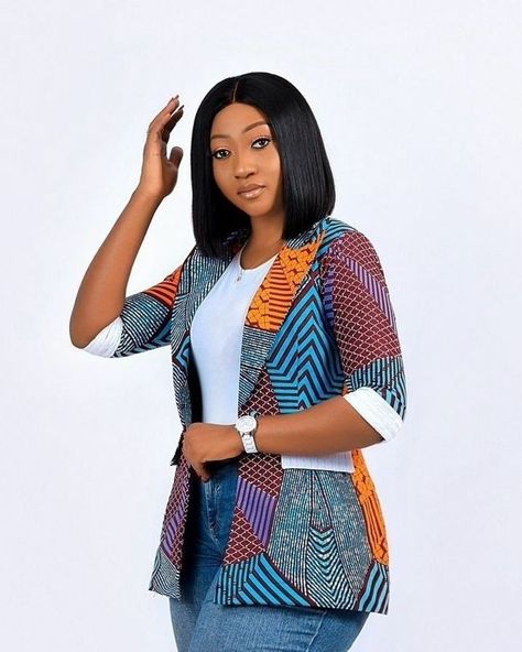 KITENGE COAT FOR LADIES Kitenge Tops Designs Unique, Traditional Jackets For Women, Coat For Ladies, African Print Top, Ankara Jackets, African Print Tops, African Dresses For Kids, African Print Clothing, Short African Dresses