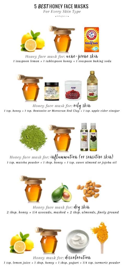 Honey is a miracle worker when it comes to skincare! No matter what your skin type is, you can reap the benefits in these simple honey face masks. Honey Masks, Diy Spa Recipes, Baking Soda And Honey, Milk Baths, Benefits Of Honey, Spa Recipes, Honey Face Mask, Face Glow, Skin Care Routine For 20s