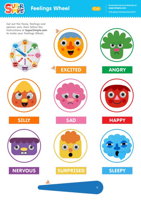 Feeling Wheel Printable, Montessori Feelings Activities, Wheel Of Emotions Printable, Feelings For Preschool Activities, Teaching Feelings Preschool, Feelings Printables Preschool, Feelings For Kindergarten, Emotions Activity Preschool, Feelings Emotions Preschool Activities