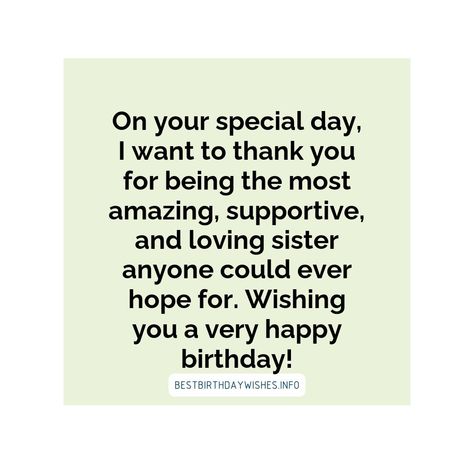 Birthdays are special occasions that call for special celebrations. To make your sister feel special, it is important to send her heart touching birth... | # #BirthdayWishes Check more at https://www.ehindijokes.com/heart-touching-birthday-wishes-for-sister/ Birth Day Wishes For Sister, Birthday Wishes For Big Sister, Special Birthday Wishes For Sister, Happy Birthday Wishes For Sister, Heart Touching Birthday Wishes, Happy Birthday Captions, Special Birthday Wishes, Wishes For Sister, Birthday Wishes For Sister