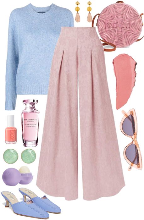 pastels Outfit | ShopLook Winter Pastel Outfit, Pastel Outfit Ideas Classy, Pastel Clothes Outfits, Pastel Winter Outfit, Soft Pastel Outfits, Pastel Wardrobe, Pastel Outfits, Soft Summer Palette, 2024 Wardrobe