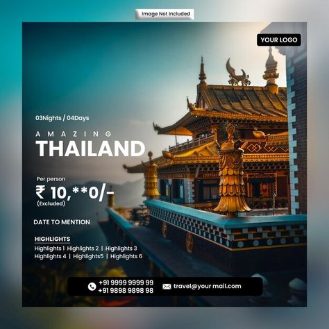 Poster designs | Premium Psd #Freepik #psd #bangkok #thailand #thai #destination Thailand Poster Design, Thailand Travel Poster, Resort Poster Design, Travel Ads Design, Creative Ads Design Ideas, Thailand Poster, Poster Tourism, Resort Poster, Travel Advertising Design