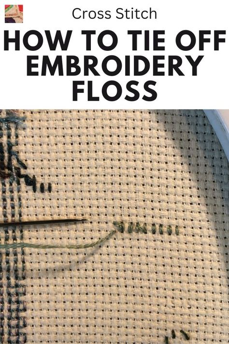 Learn how to end embroidery floss without using a knot. This technique is used for both cross stitch and needlework. Tie Off Embroidery, Embroidery Floss Projects, Beginning Embroidery, Continental Stitch, Everything Cross Stitch, Stitch Techniques, Tent Stitch, Plastic Canvas Stitches, Quilting Videos