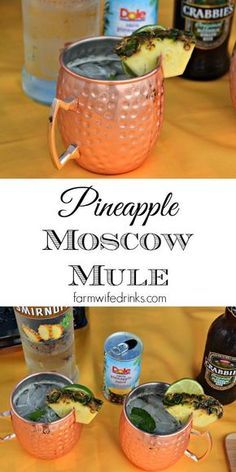 A Pineapple Moscow Mule combines the crisp flavors of the ginger beer with sweetness from the pineapple for the perfect summer beer cocktail. Pineapple Moscow Mule, Moscow Mule Recipe, Beer Cocktail, Summer Beer, Mule Recipe, Beer Cocktails, Alcohol Drink Recipes, Drinks Alcohol Recipes, Alcohol Recipes