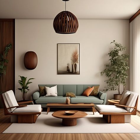 Dark Wood Plants Interior, California Modern Interior Living Room, Wabi Sabi Lounge Room, Eclectic Scandinavian Interior, Brilliant White Walls Living Room, Scandinavian Living Room With Plants, Mid Japandi Living Room, Japandi Nyc Apartment, Small Appartment Interiors Modern