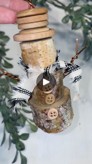 ⛄️Dollar Tree DIY— Birch Wood Snowman Ornament or Mini Decor | ❄️ Feeling EXTRA EXCITED to show you this Snowman I made with birch wood slices from Dollar Tree!  ⛄️Customize with your own embellishments to create the... | By Hammons NestFacebook Hammons Nest, Mini Decor, Wood Snowman, Snowman Tree, Snowman Ornament, Easy Christmas Crafts, Snowman Ornaments, Christmas Ornament Crafts, Tree Diy